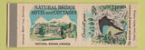 Matchbook Cover - Natural Bridge Hotel Cottages VA