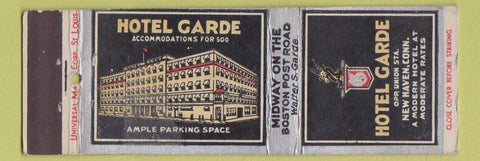 Matchbook Cover - Hotel Glade New Haven CT UNIVERSAL LONG WEAR