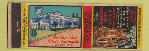 Matchbook Cover - Herring Run Grill Hotel Taunton MA WEAR