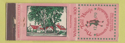 Matchbook Cover - Toll House Whitman MA WEAR low phone #