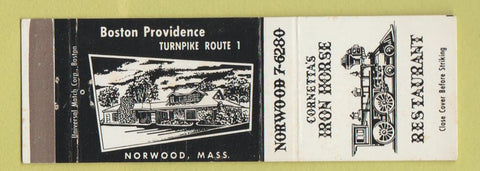 Matchbook Cover - Cornetta's Iron Horse Restaurant Norwood MA