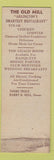 Matchbook Cover - The Old Mill Arlington MA low phone #