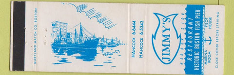 Matchbook Cover - Jimmy's Restaurant Boston MA