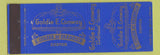Matchbook Cover - Goldie Conway Colonial House Denver Colorado Federal