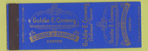 Matchbook Cover - Goldie Conway Colonial House Denver Colorado Federal