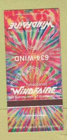 Matchbook Cover - Wind Faire Atlanta GA 30 Strike