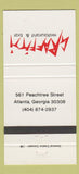 Matchbook Cover - Graffiti Restaurant Atlanta GA 30 Strike