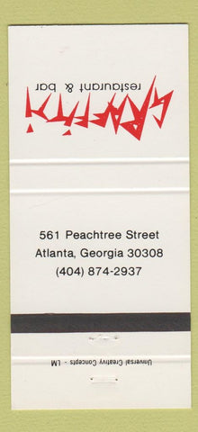 Matchbook Cover - Graffiti Restaurant Atlanta GA 30 Strike