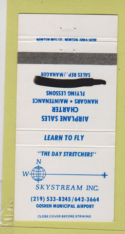 Matchbook Cover - Skystream Inc Goshen Airport IN MARKER 30 Strike