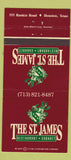 Matchbook Cover - The St James Restaurant Cabaret Houston TX 30 Strike