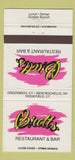 Matchbook Cover - Brett's Restaurant Bar New Rochelle NY 30 Strike