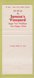 Matchbook Cover - Senese's Vineyard Christmas Darien? 30 Strike