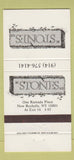 Matchbook Cover - Stones New Rochelle NY 30 Strike