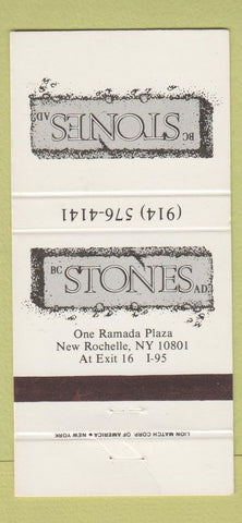Matchbook Cover - Stones New Rochelle NY 30 Strike