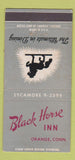 Matchbook Cover - Black Horse Inn Orange CT 30 Strike
