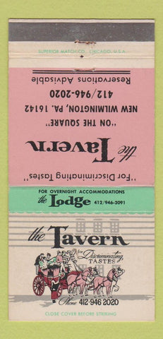 Matchbook Cover - The Tavern New Wilmington PA WEAR 30 Strike