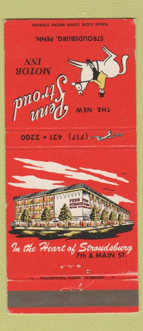 Matchbook Cover - Penn Stroud Motor Inn Stroudsburg PA 30 Strike