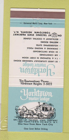 Matchbook Cover - Yorktown Motor Lodge Yorktown Heights NY 30 Strike