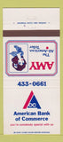 Matchbook Cover - American Bank of Commerce girlie Vinton Starks LA 30 Strike
