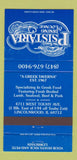 Matchbook Cover - Psistaria Restaurant Lincolnwood IL 30 Strike