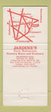 Matchbook Cover - Jardine's Fam Restaurant Sarver PA WORN 30 Strike