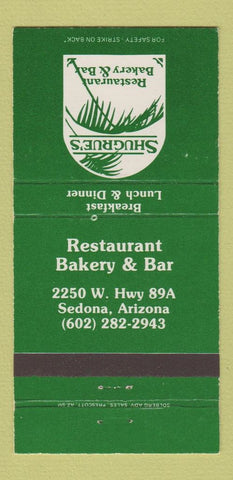 Matchbook Cover - Shugrue's Restaurant Sedona AZ WEAR 30 Strike