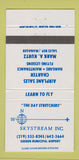 Matchbook Cover - Skystream Inc Goshen Airport IN  30 Strike