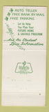 Matchbook Cover Greene County Savings Bank West Coxsackie NY Catskill 30 Strike