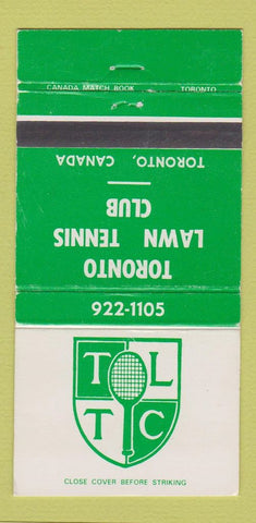 Matchbook Cover - Toronto Lawn Tennis Club ON WEAR 30 Strike