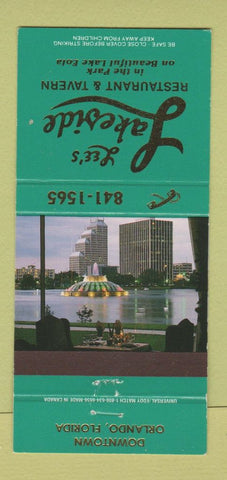 Matchbook Cover - Lee's Lakeside Restaurant Tavern Orlando FL 30 Strike