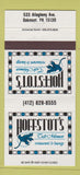 Matchbook Cover - Hoffstot's Cafe Monaco Restaurant Oakmont PA 30 Strike