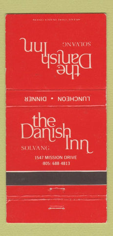 Matchbook Cover - Danish Inn Solvang CA 30 Strike