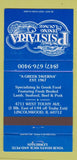 Matchbook Cover - Psistaria Restaurant Lincolnwood IL 30 Strike