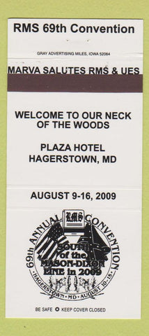 Matchbook Cover - RMS Convention 2009 Hagerstown MD 30 Strike
