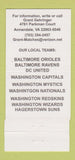 Matchbook Cover - RMS Convention 2009 Hagerstown MD 30 Strike