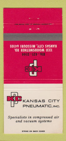 Matchbook Cover - Kansas City Pneumatic Kansas City MO 30 Strike