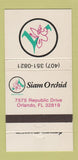 Matchbook Cover - Siam Orchid Orlando FL 30 Strike