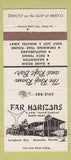 Matchbook Cover - Far Horizons Resort Longboat Key Sarasota FL 30 Strike
