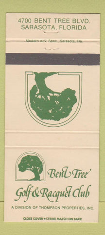 Matchbook Cover - Bent Tree Golf and Racquet Club Sarasota FL 30 Strike