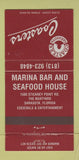 Matchbook Cover - Marina Bar and Seafood House Sarasota FL 30 Strike