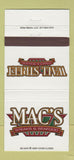 Matchbook Cover - Mac's Steaks Seafood Arlington Colleyville Plano TX 30 Strike