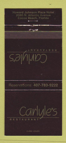 Matchbook Cover - Carlyle's Restaurant Cocoa Beach FL 30 Strike