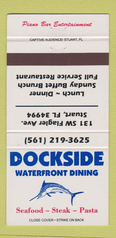 Matchbook Cover - Dockside Restaurant Seafood Stuart FL 30 Strike