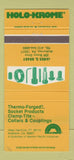 Matchbook Cover - Holo Krome James Brady McMurray PA WORN 30 Strike