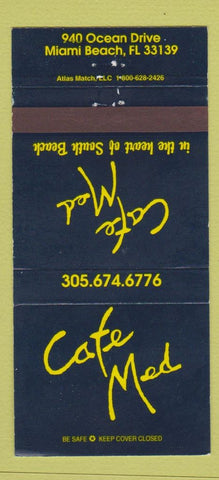 Matchbook Cover - Cafe Med Miami Beach FL 30 Strike