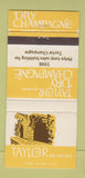 Matchbook Cover - Taylor Dry Champagne New York 30 Strike