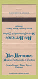 Matchbook Cover - Dos Hermanos Mexican Chicago IL Sears Tower 30 Strike