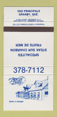 Matchbook Cover - Au Boeuf Dore Granby QC 30 Strike