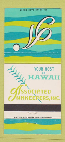 Matchbook Cover - Associated Innkeepers Waikiki Hawaii WORN 30 Strike