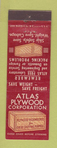Matchbook Cover - Atlas Plywood Boston Chicago Dayton Cleveland Utica